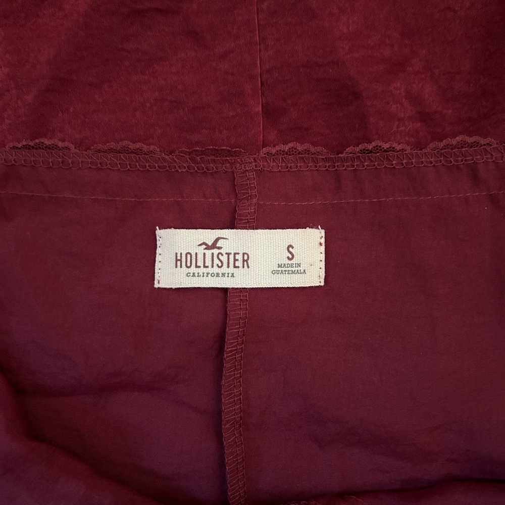 Hollister Red Satin Slip Dress Size S - Picture 7 of 7